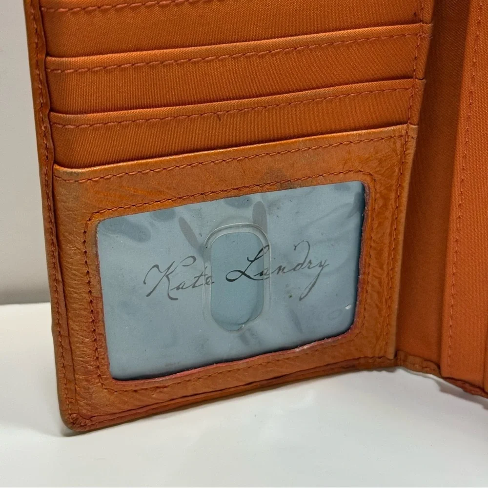 Kate‎ Landry Orange Leather Wallet